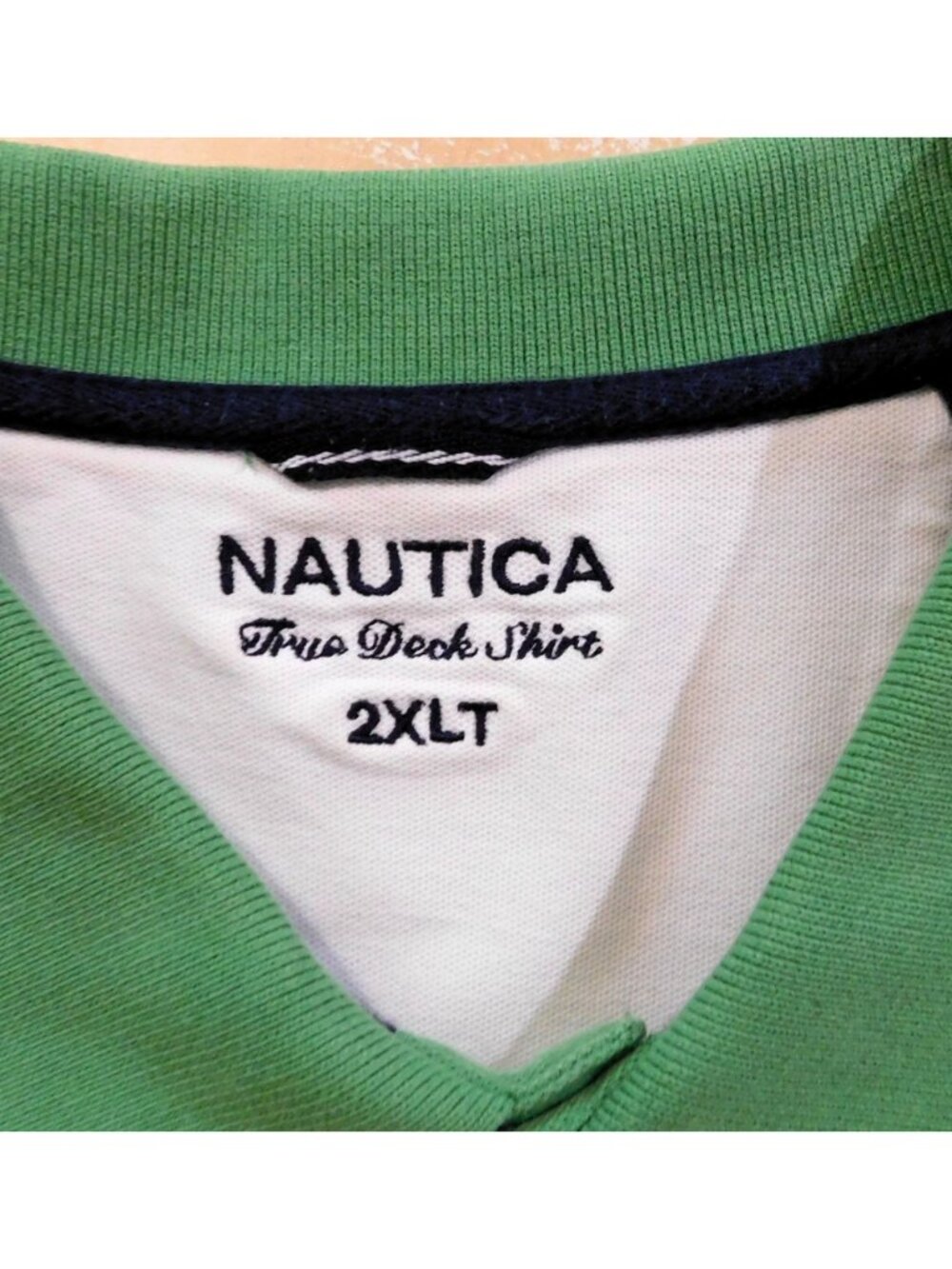 Nautica True Deck Polo Shirt Mens 2XLT Green Big Tall SS Classic Fit Cotton - Picture 7 of 7